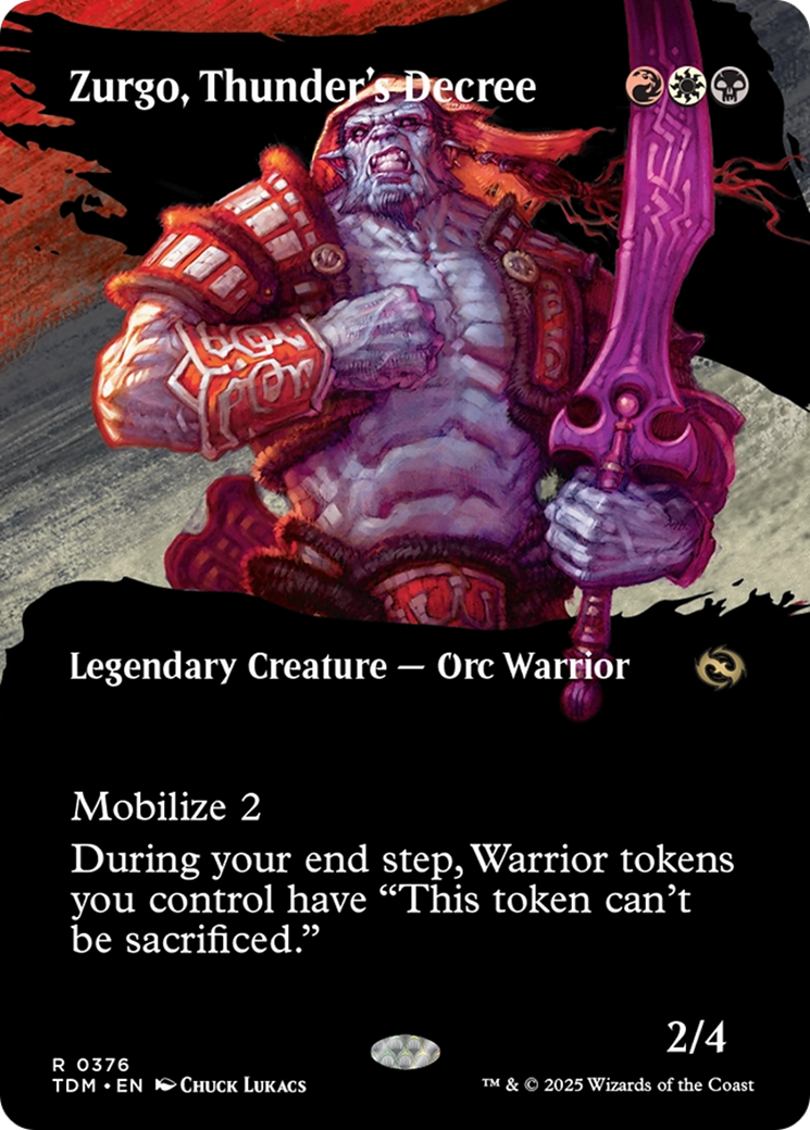 Zurgo, Thunder's Decree - Borderless - Showcase - Full Art [TDM-376]