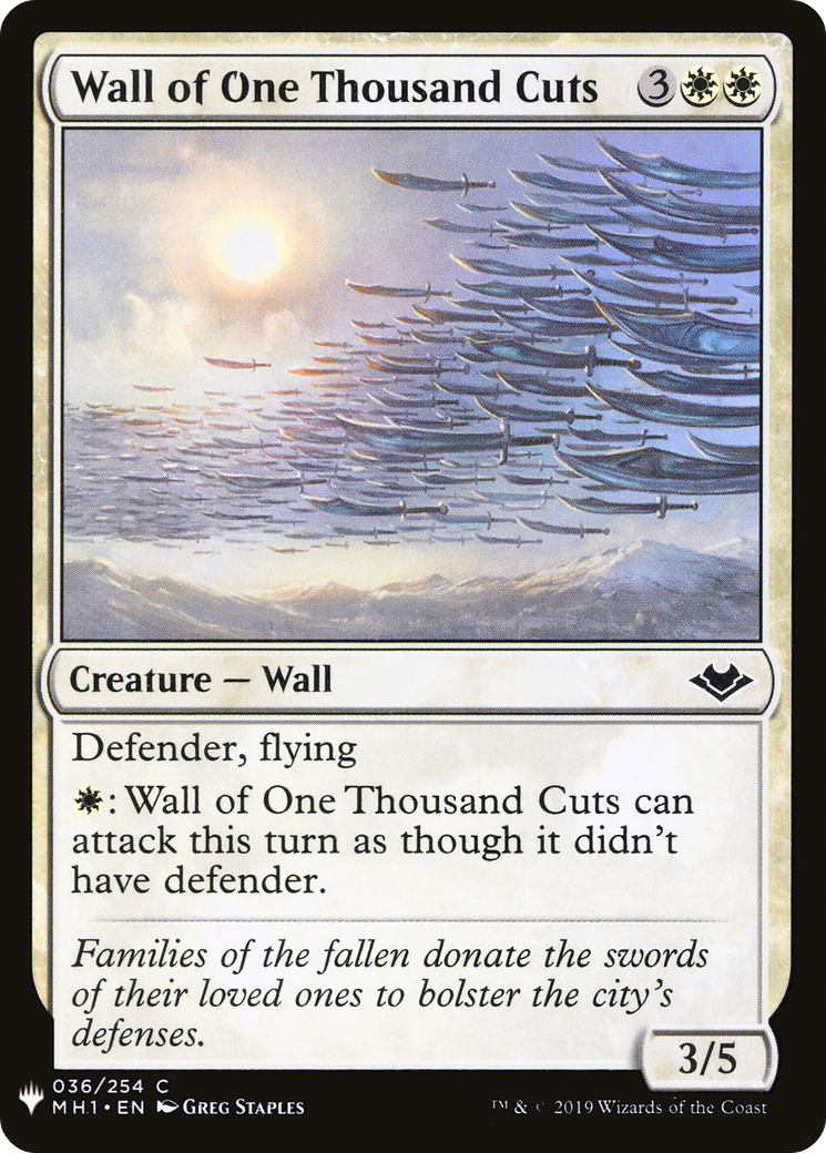 Wall of One Thousand Cuts [PLST-MH1-36]