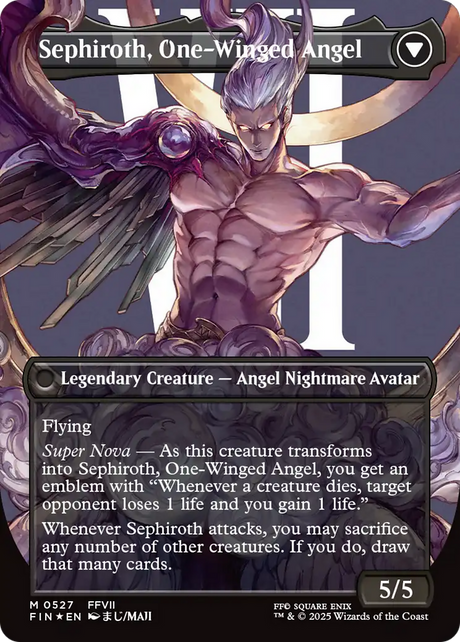 Sephiroth, Fabled SOLDIER // Sephiroth, One-Winged Angel - Borderless - Surge Foil - Full Art [FIN-527]
