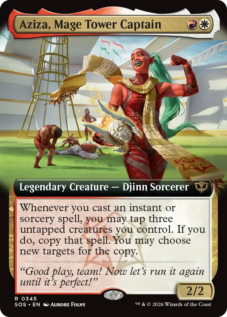 Aziza, Mage Tower Captain - Extended Art [SOS-345]