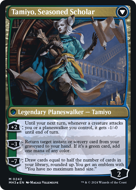 Tamiyo, Inquisitive Student // Tamiyo, Seasoned Scholar - Prerelease Promo [PMH3-242s]