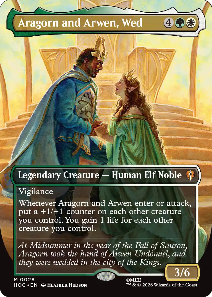 Aragorn and Arwen, Wed [HOC-28]