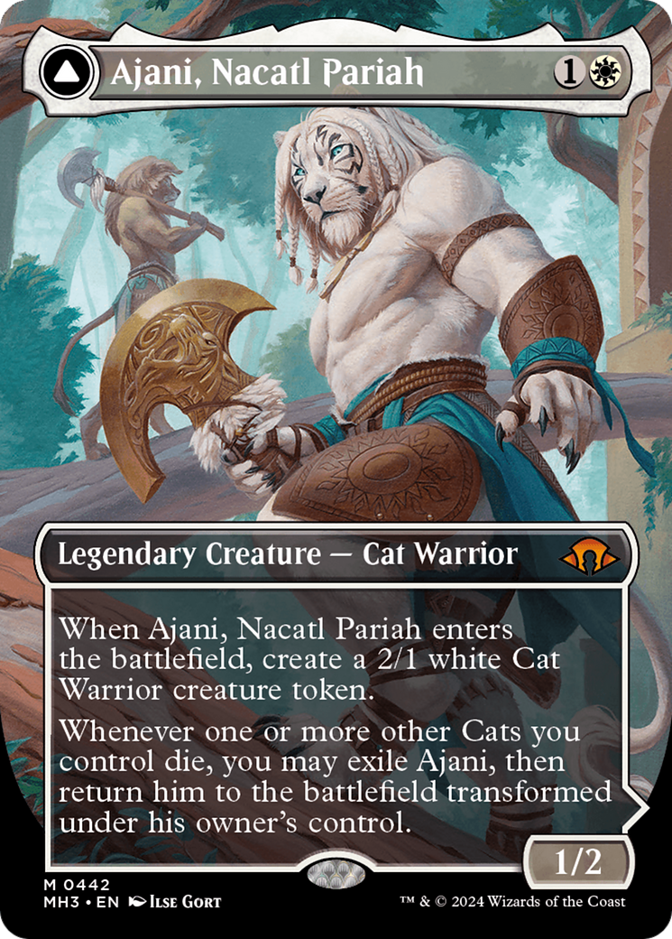 Ajani, Nacatl Pariah // Ajani, Nacatl Avenger - Borderless [MH3-442]