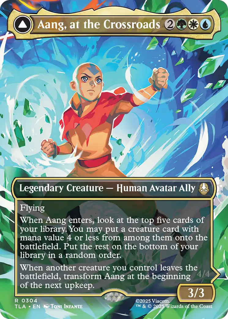 Aang, at the Crossroads // Aang, Destined Savior - Borderless - Full Art [TLA-304]