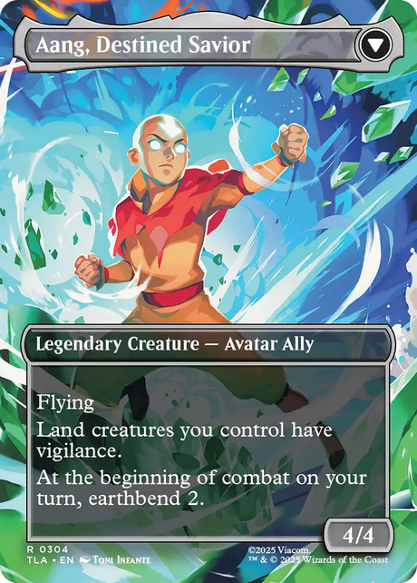 Aang, at the Crossroads // Aang, Destined Savior - Borderless - Full Art [TLA-304]