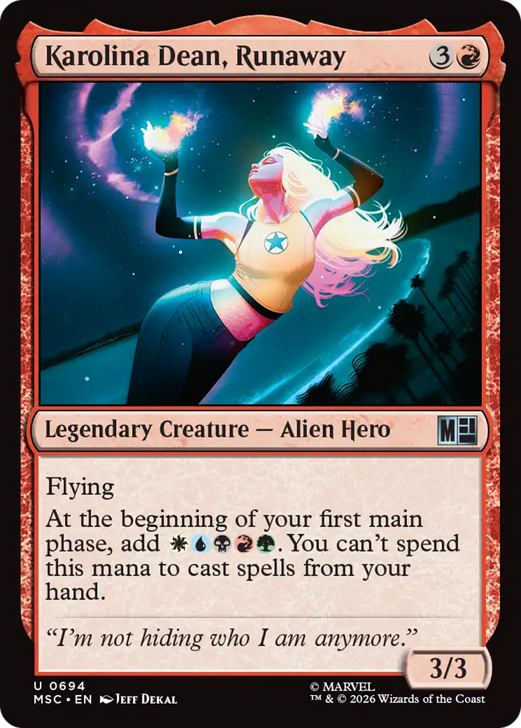 Karolina Dean, Runaway [MSC-694]