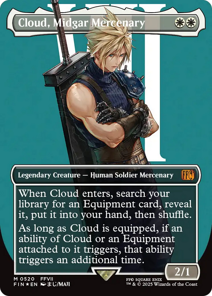 Cloud, Midgar Mercenary - Borderless - Surge Foil - Full Art [FIN-520]