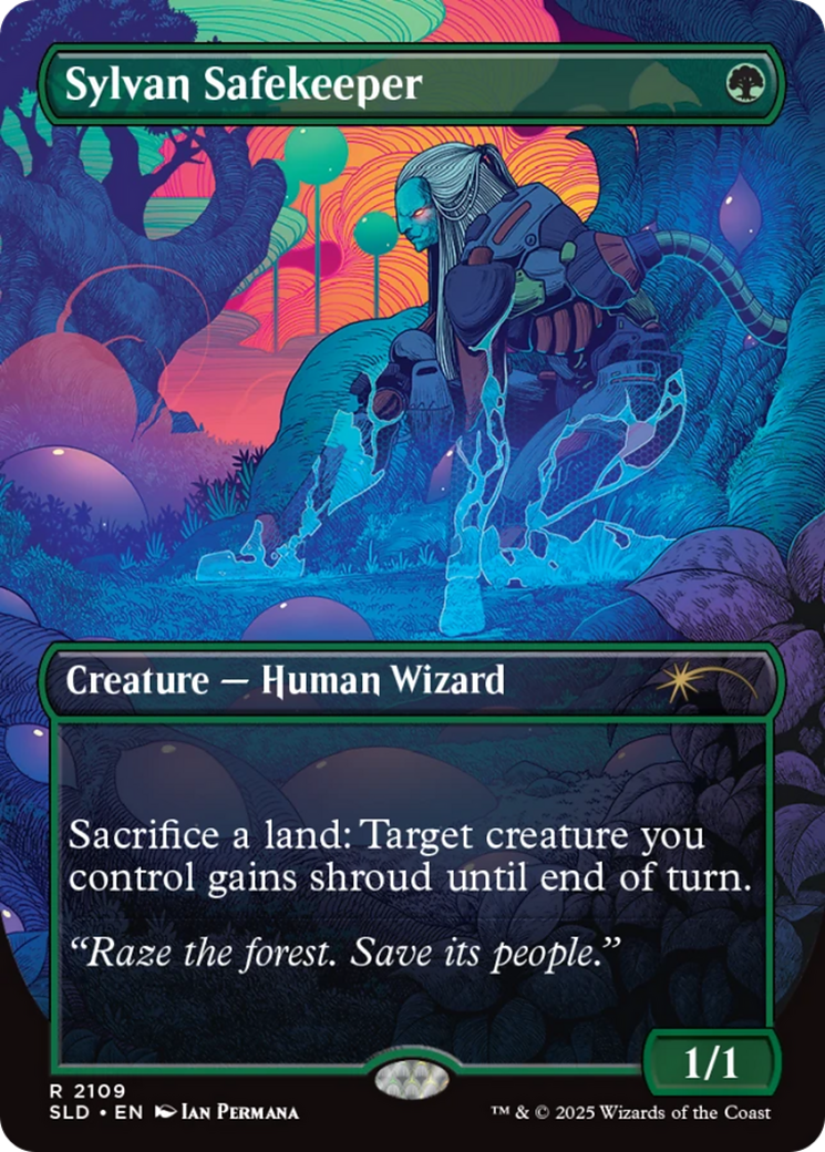 Sylvan Safekeeper - Borderless - Galaxy Foil - Full Art [SLD-2109]