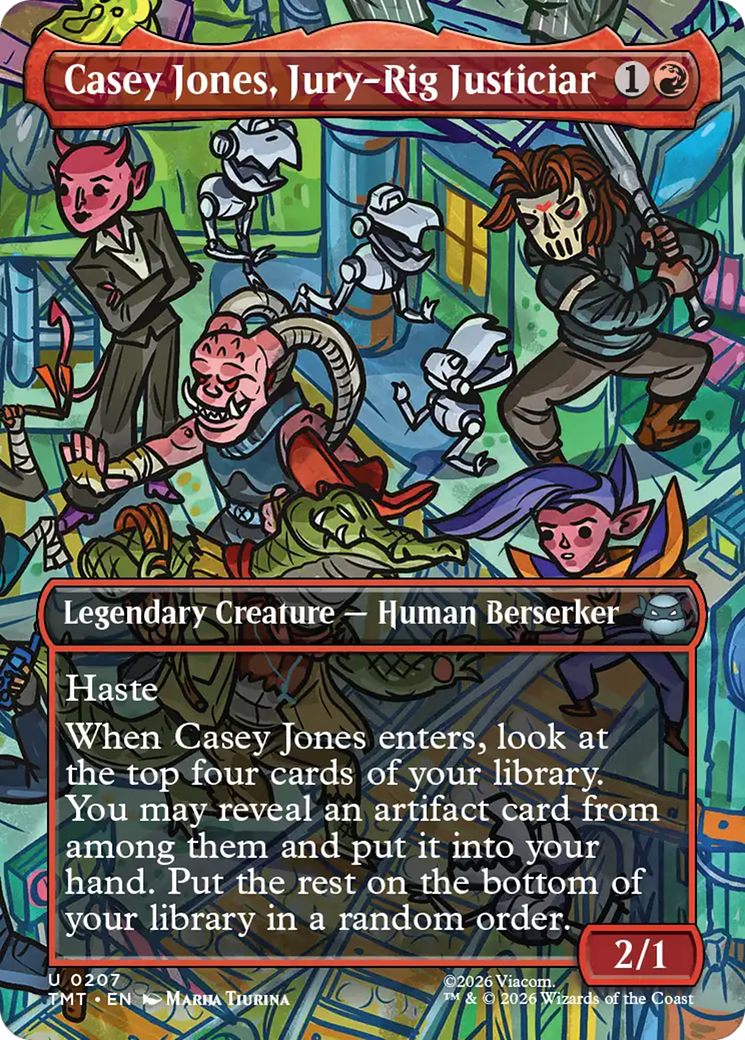Casey Jones, Jury-Rig Justiciar - Borderless - Full Art [TMT-207]