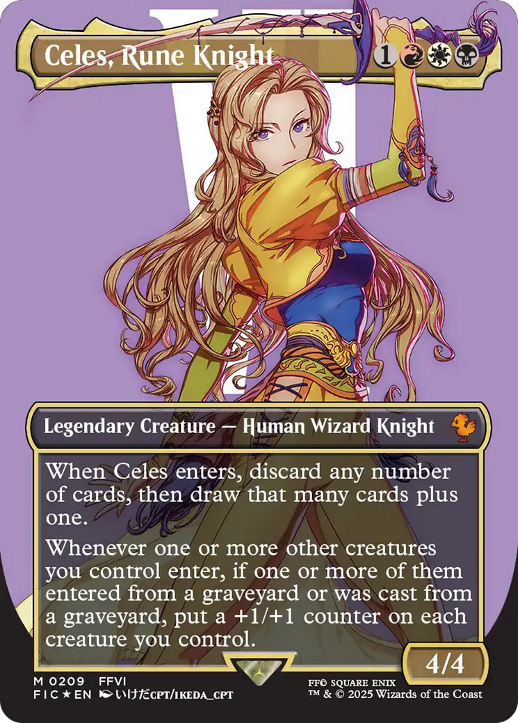 Celes, Rune Knight - Borderless - Surge Foil - Full Art [FIC-209]