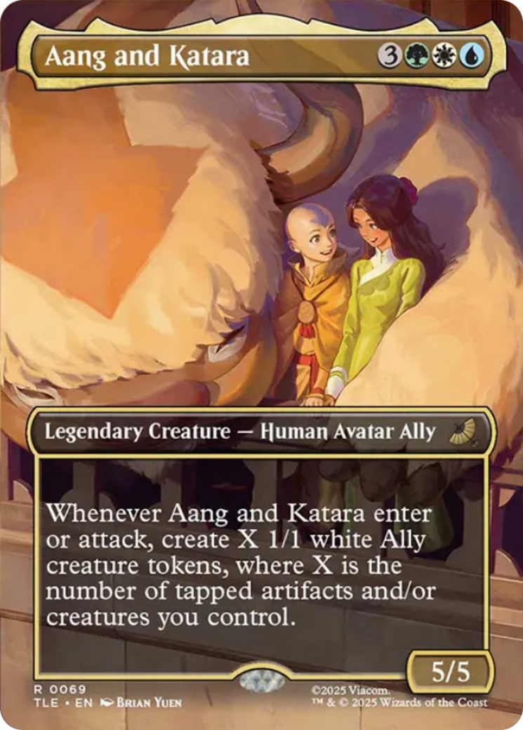 Aang and Katara - Borderless - Full Art [TLE-69]