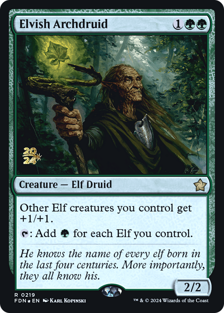Elvish Archdruid - Prerelease Promo [PFDN-219s]