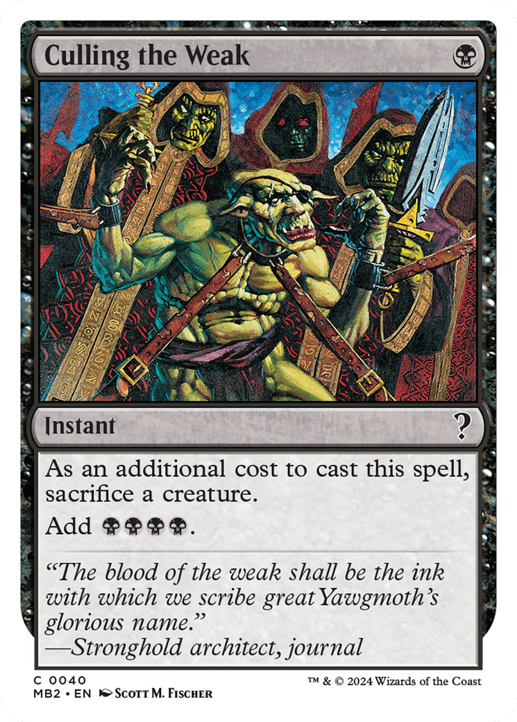 Culling the Weak [MB2-40]
