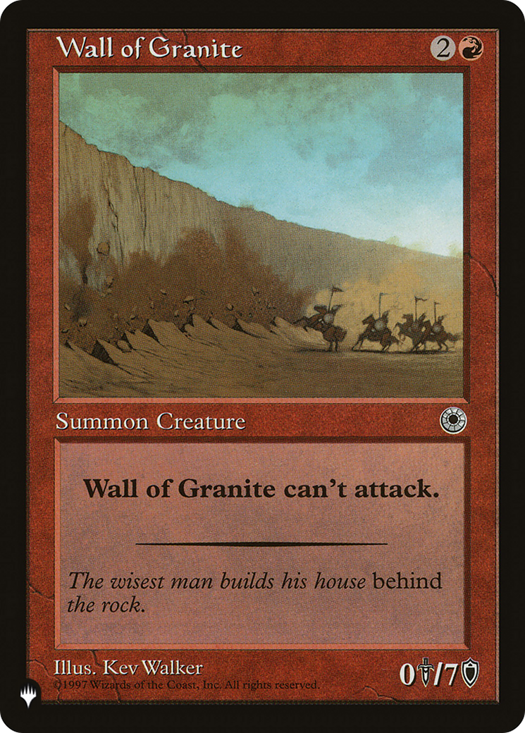 Wall of Granite [PLST-POR-155]