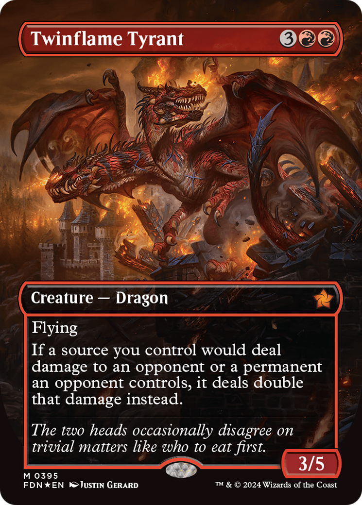 Twinflame Tyrant - Borderless - Mana Foil [FDN-395]