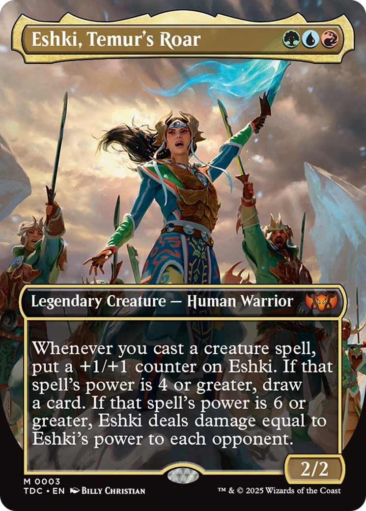 Eshki, Temur's Roar - Borderless - Full Art [TDC-3]