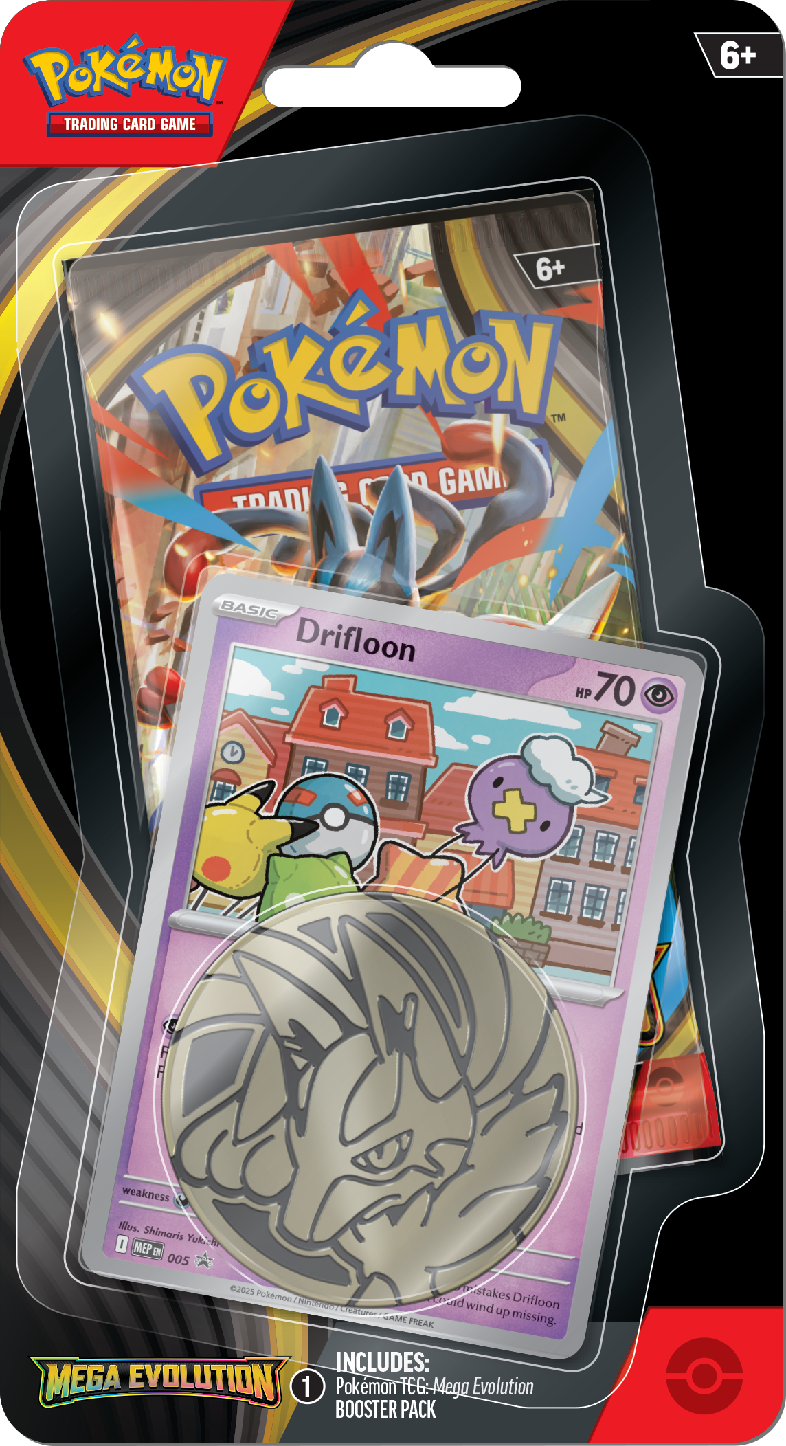 Pokémon TCG: Mega Evolutions - Blister Pack - Single Boosters - Drifloon Promo Card