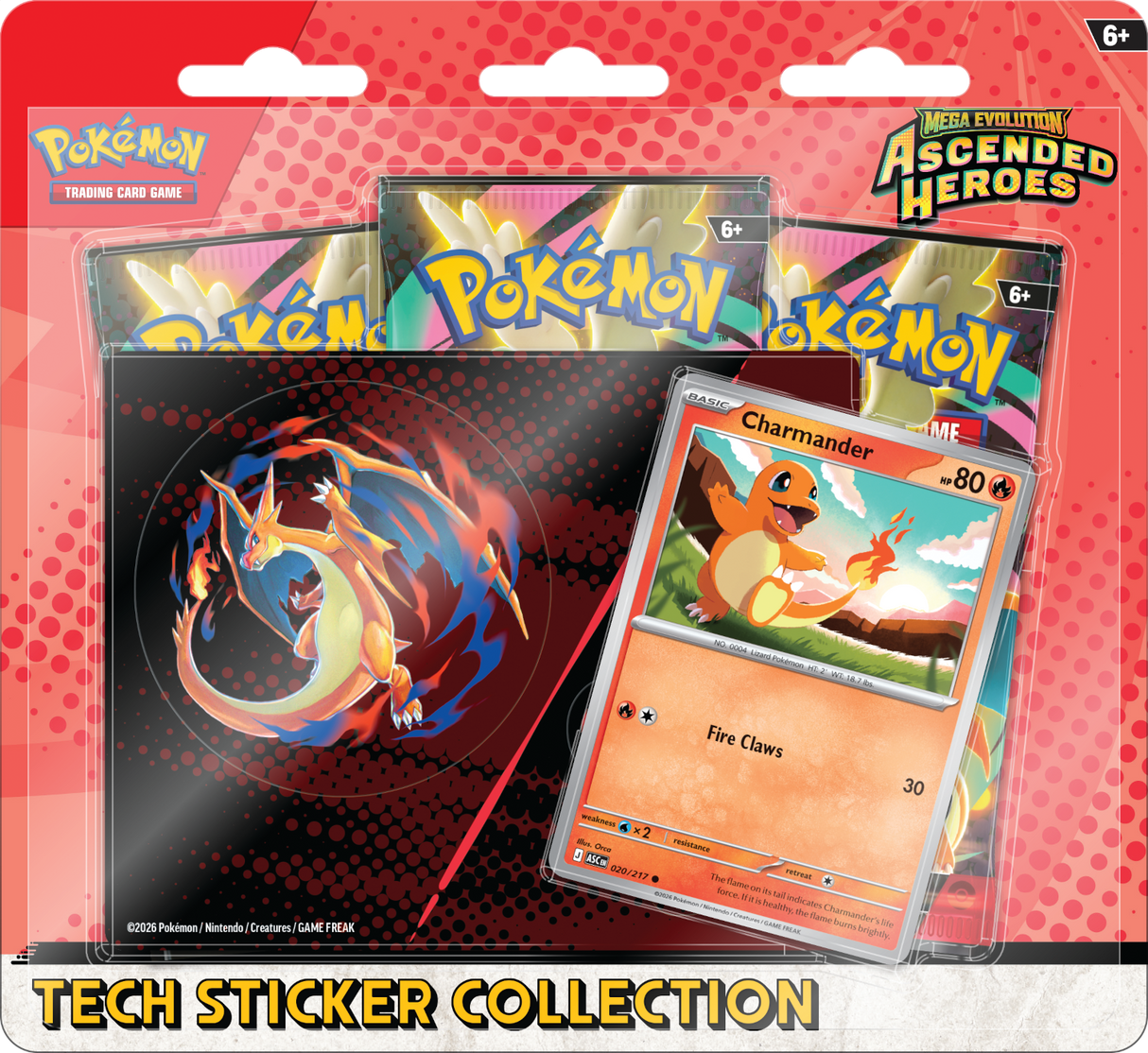 Pokémon TCG: Mega Evolution - Ascended Heroes - Tech Sticker Collection - Charmander Promo Card