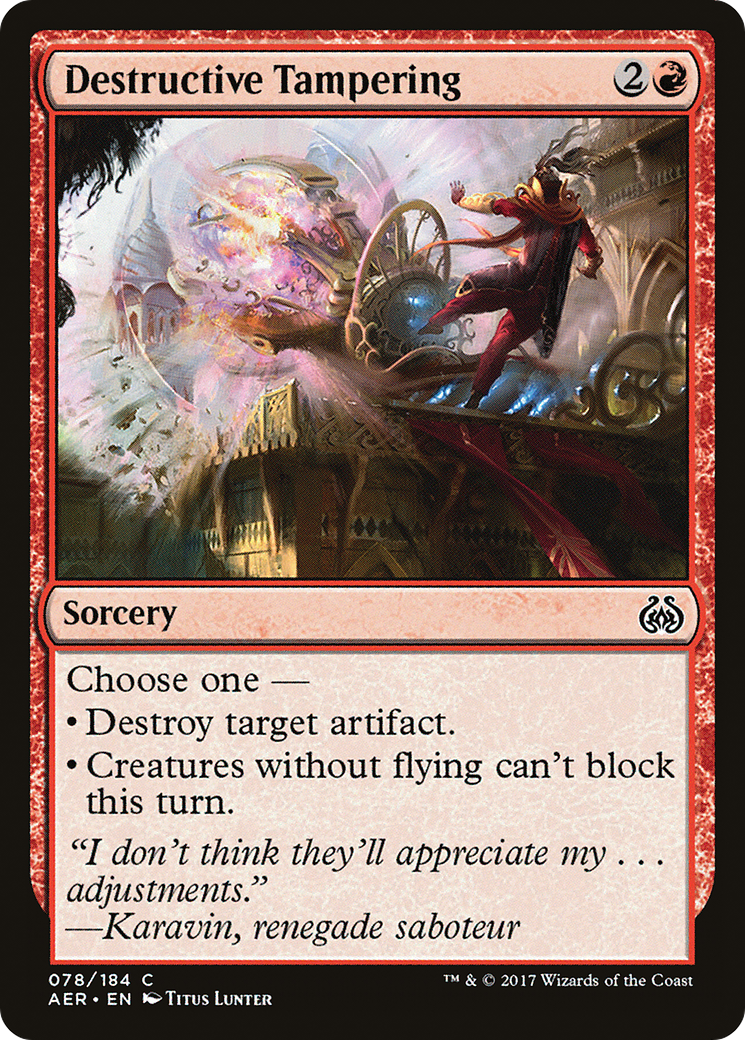 Destructive Tampering [AER-78]