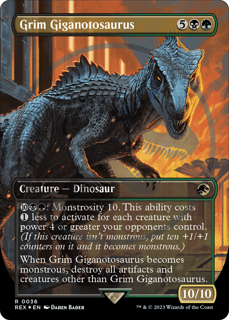 Grim Giganotosaurus - Borderless - Embossed [REX-36]
