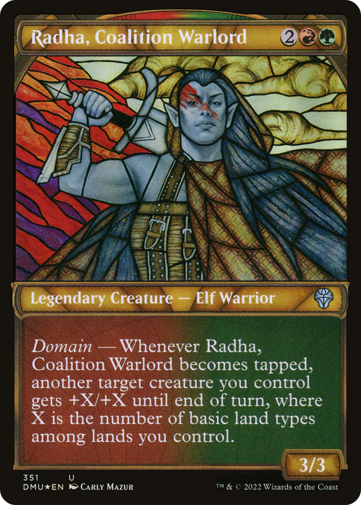 Radha, Coalition Warlord - Showcase - Textured Foil [DMU-351]