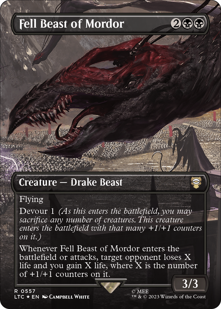 Fell Beast of Mordor - Borderless - Surge Foil [LTC-557]