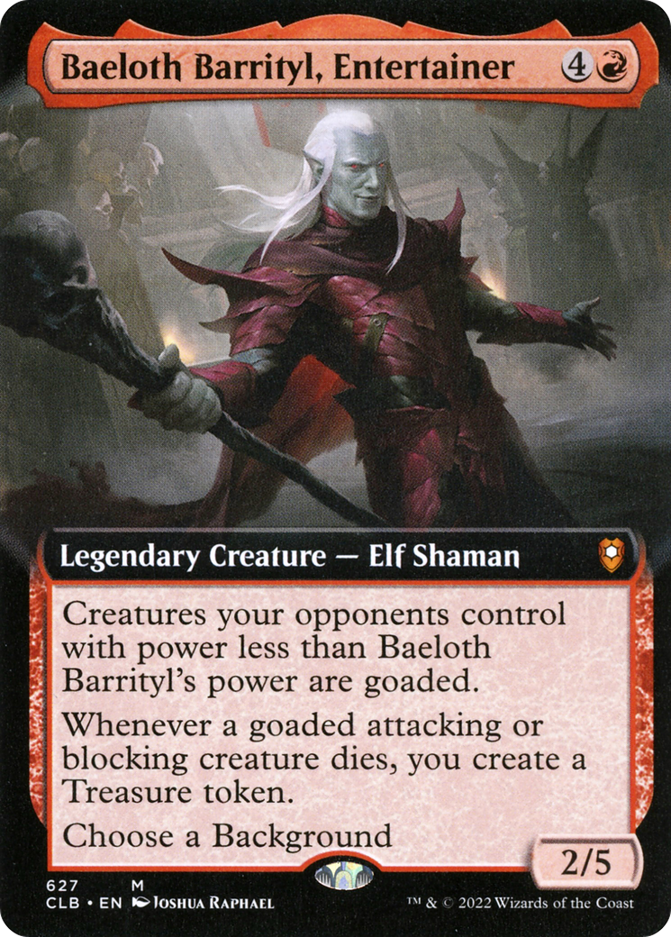 Baeloth Barrityl, Entertainer - Extended Art [CLB-627]