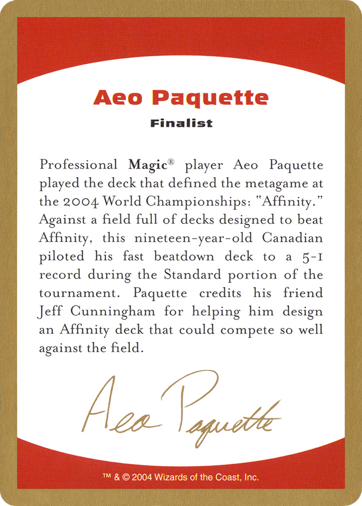 Aeo Paquette Bio [WC04-ap0a]
