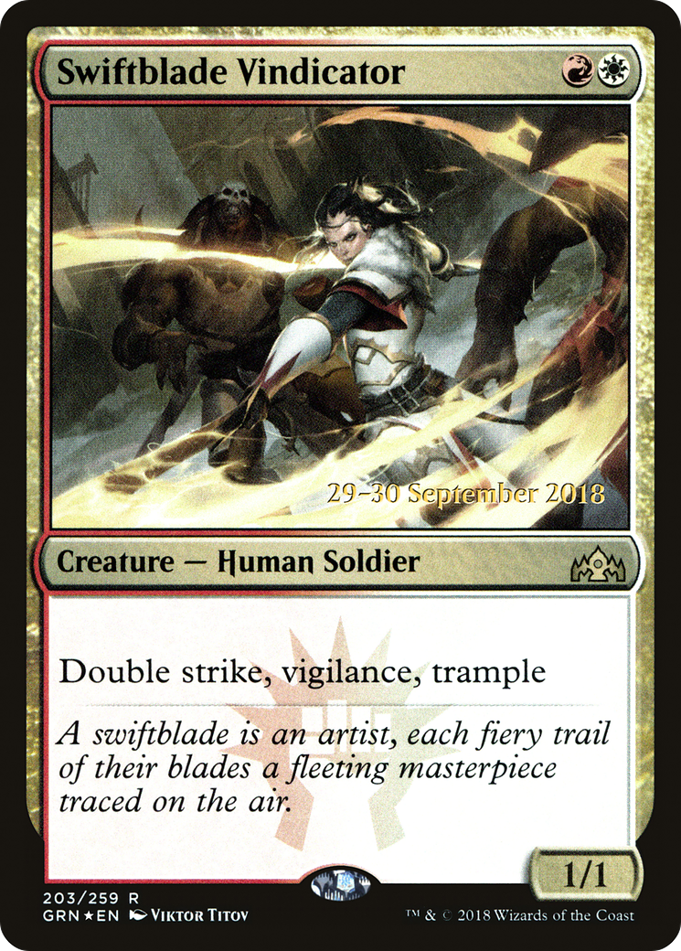 Swiftblade Vindicator - Prerelease Promo [PGRN-203s]