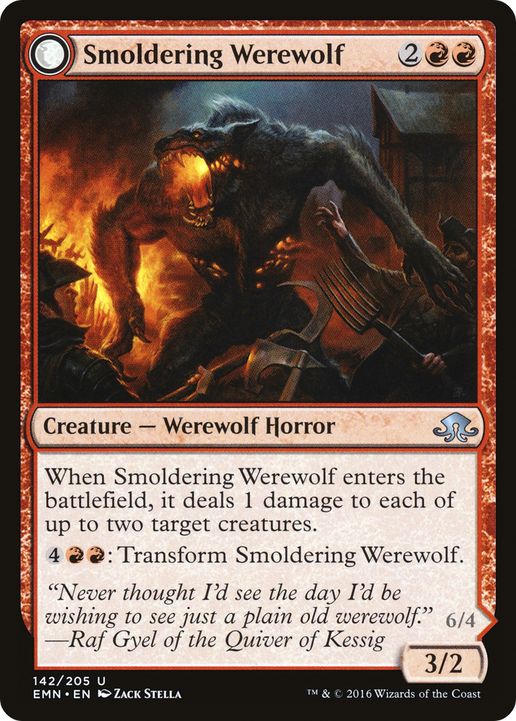 Smoldering Werewolf // Erupting Dreadwolf [EMN-142]