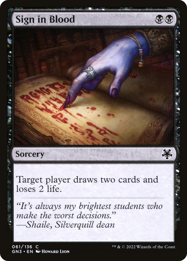 Sign in Blood [GN3-61]