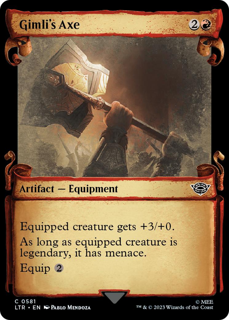 Gimli's Axe - Scroll Showcase [LTR-581]