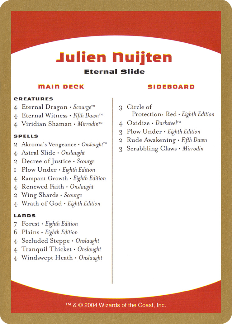 Julien Nuijten Decklist [WC04-jn0b]