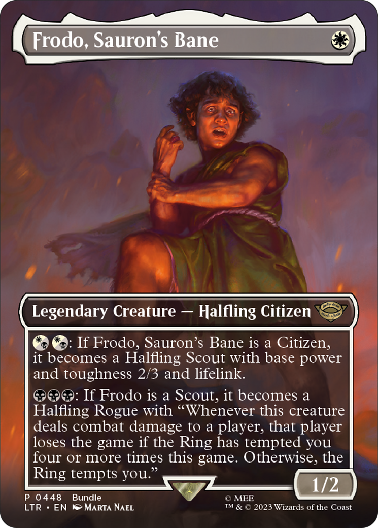 Frodo, Sauron's Bane - Borderless - Full Art - Bundle Promo [LTR-448]