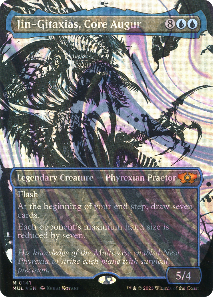 Jin-Gitaxias, Core Augur - Borderless - Showcase - Halo Foil - Full Art [MUL-141]