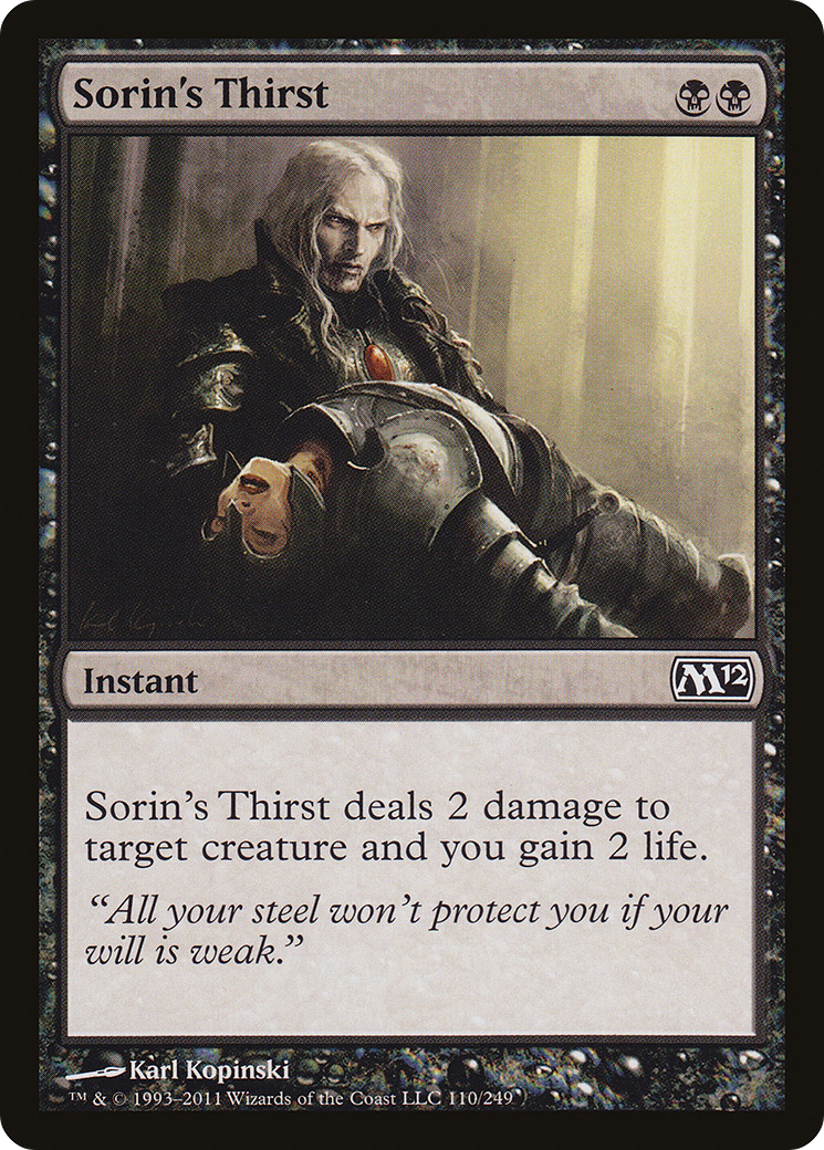 Sorin's Thirst [M12-110]