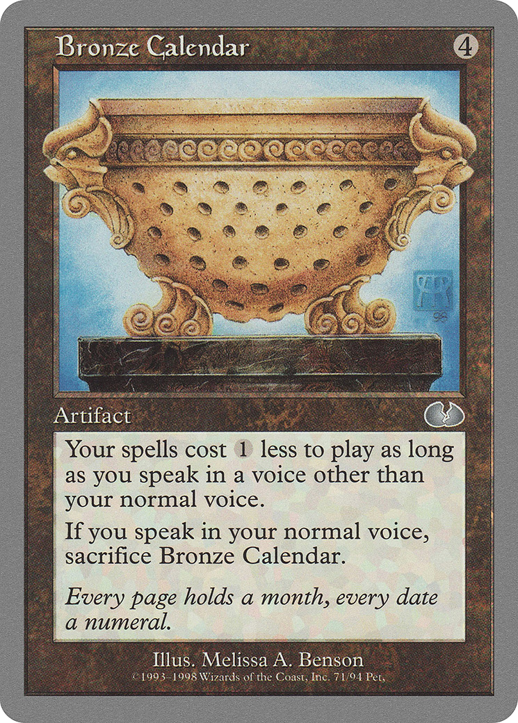 Bronze Calendar [UGL-71]