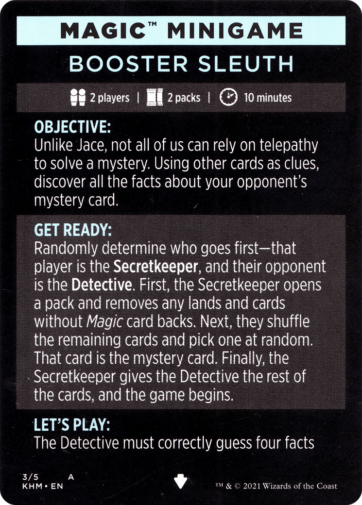 Booster Sleuth // Booster Sleuth (cont'd) [MKHM-3]