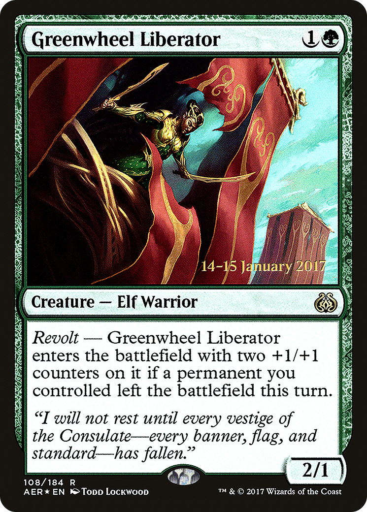 Greenwheel Liberator - Prerelease Promo [PAER-108s]
