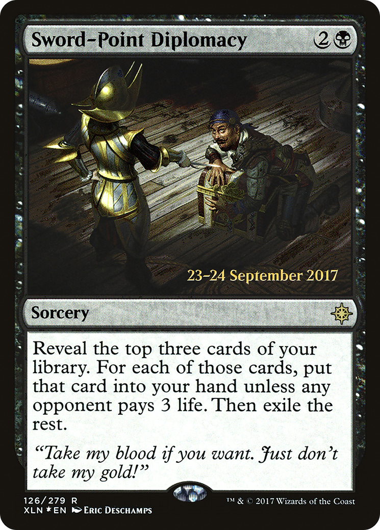 Sword-Point Diplomacy - Prerelease Promo [PXLN-126s]