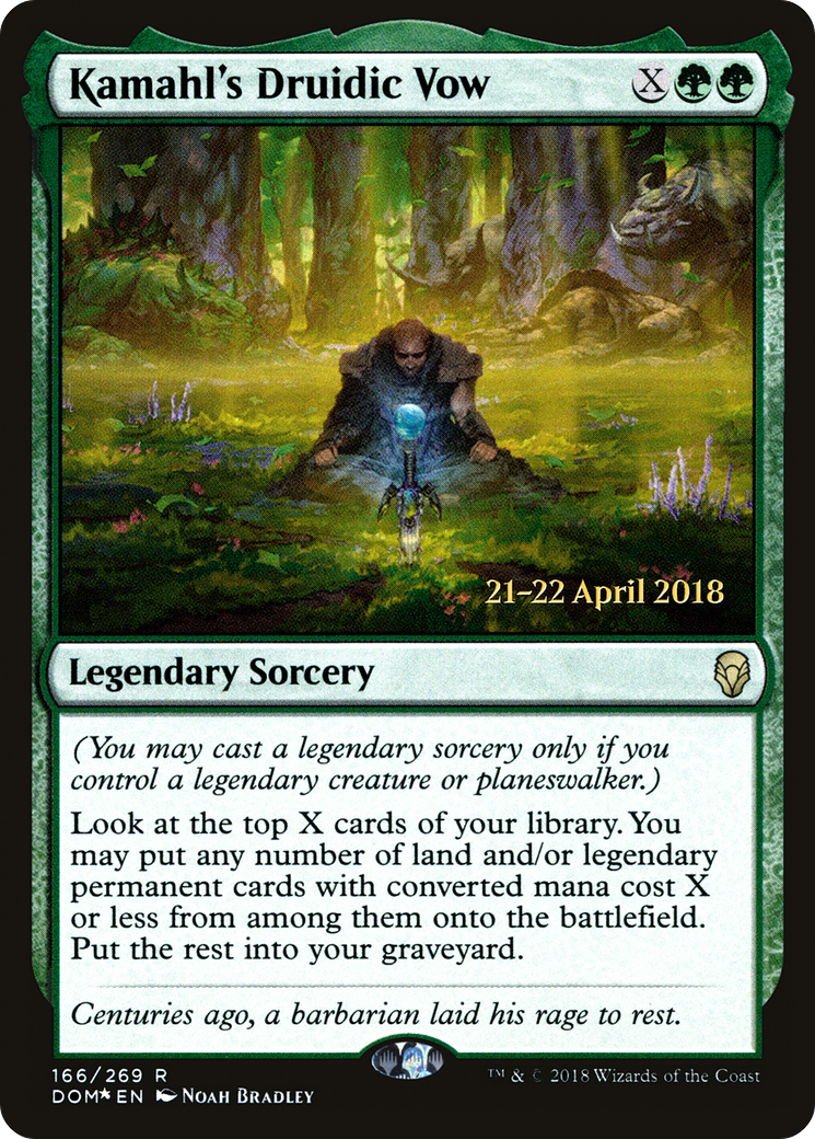 Kamahl's Druidic Vow - Prerelease Promo [PDOM-166s]