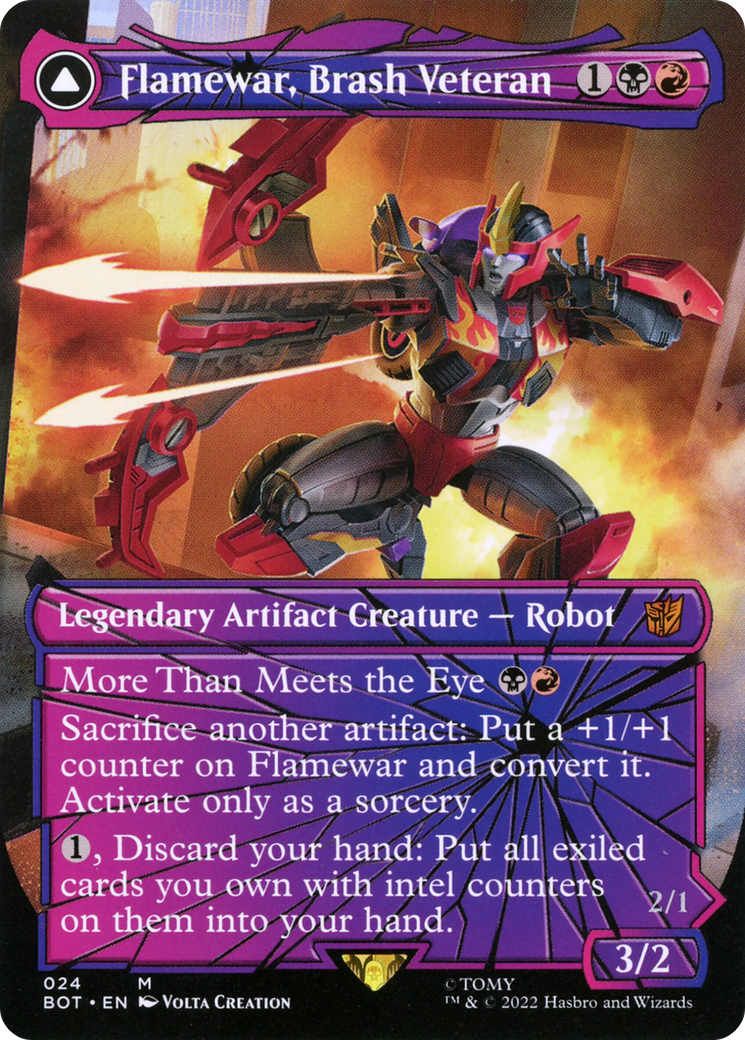 Flamewar, Brash Veteran // Flamewar, Streetwise Operative - Borderless [BOT-24]