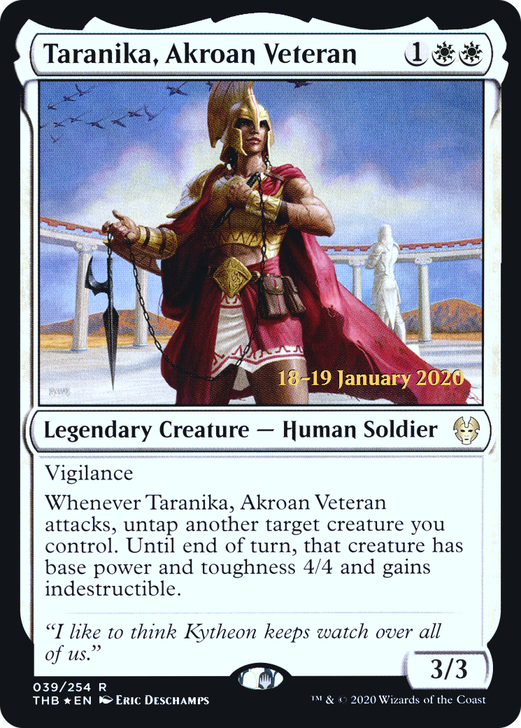 Taranika, Akroan Veteran - Prerelease Promo [PTHB-39s]