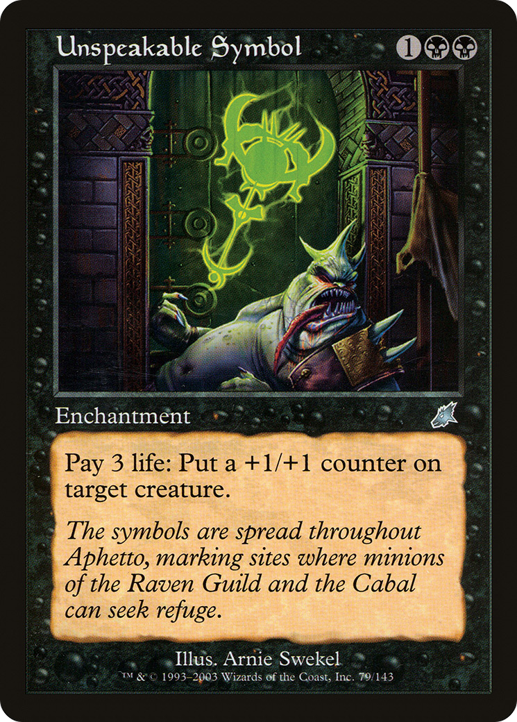 Unspeakable Symbol [SCG-79]