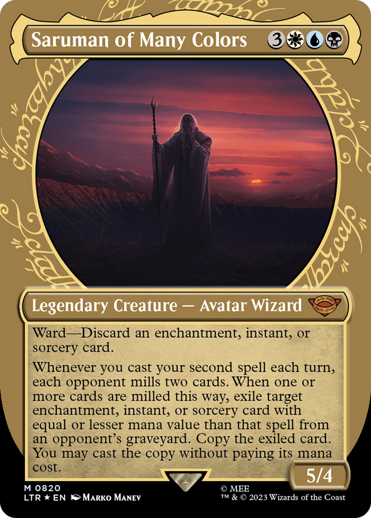Saruman of Many Colors - Borderless - Showcase - Surge Foil [LTR-820]