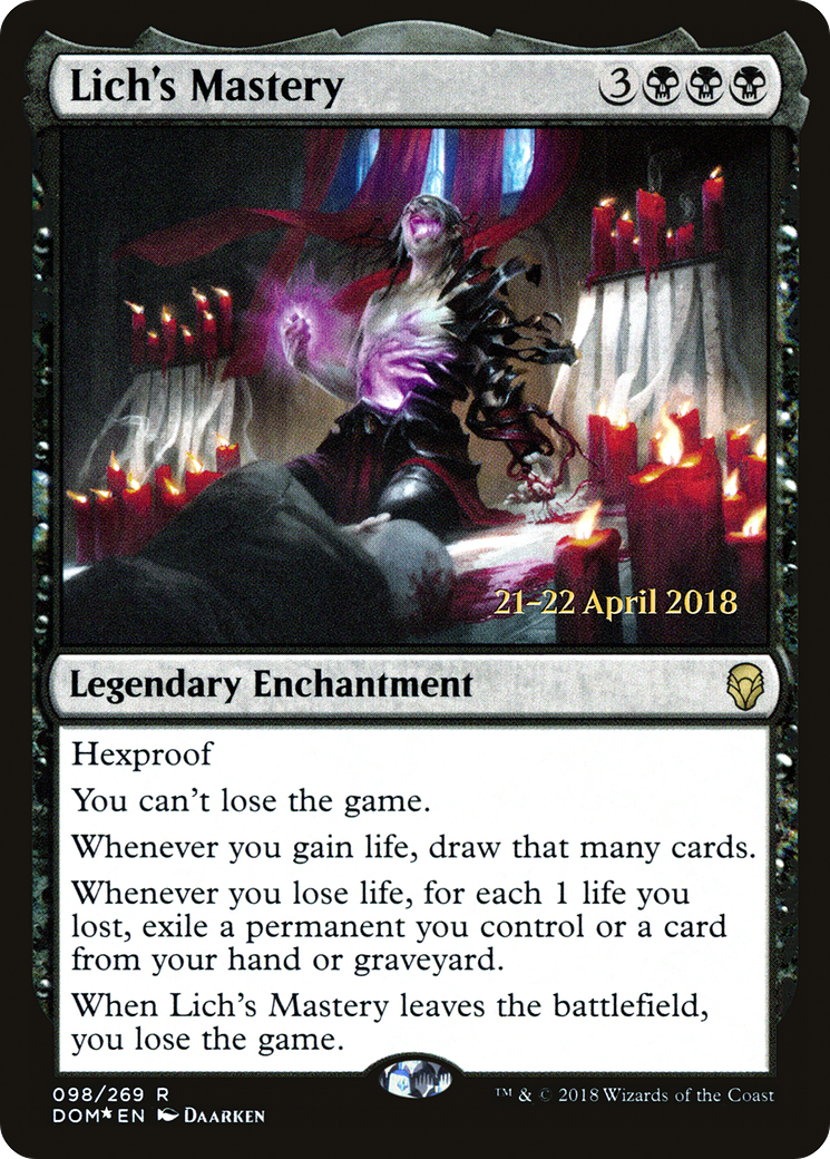 Lich's Mastery - Prerelease Promo [PDOM-98s]