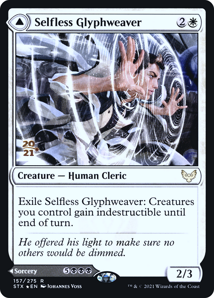 Selfless Glyphweaver // Deadly Vanity - Prerelease Promo [PSTX-157s]