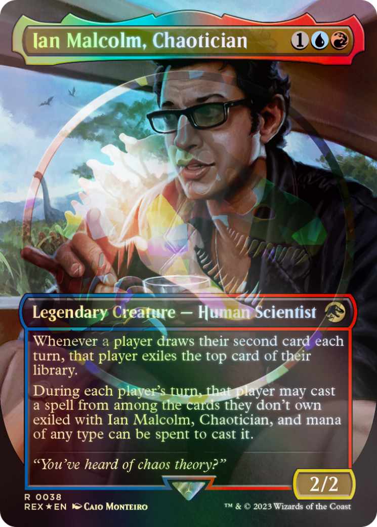Ian Malcolm, Chaotician - Borderless - Embossed [REX-38]