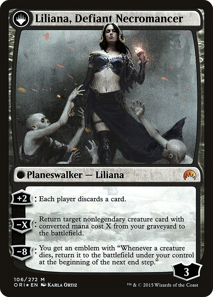 Liliana, Heretical Healer // Liliana, Defiant Necromancer - Prerelease Promo [PORI-106s]