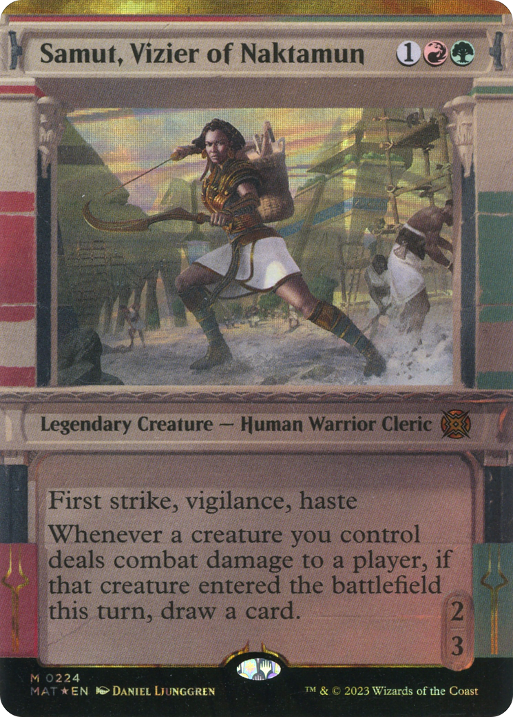 Samut, Vizier of Naktamun - Borderless - Showcase - Halo Foil [MAT-224]